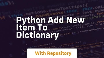 python add new item to dictionary