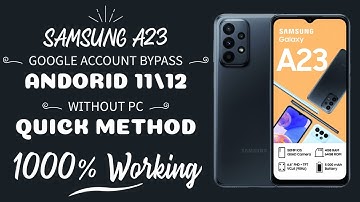 Samsung Galaxy A23 Frp Bypass Android 12 Without Computer /Samsung SM-A235F FRP Unlock 2022 Alliance