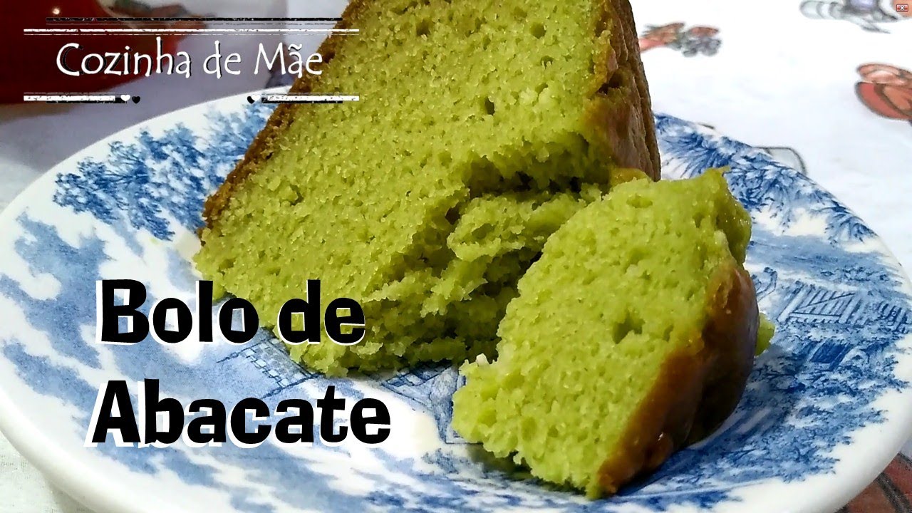 BOLO DE ABACATE - Receita fácil e deliciosa - Cozinha de Mãe