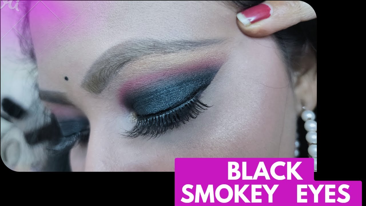 Black Smokey Eyes Tutorial 🥰| Content Provided By Jayashreegeetismita 💕