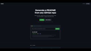 Readify - Generate a README from any GitHub repo in seconds