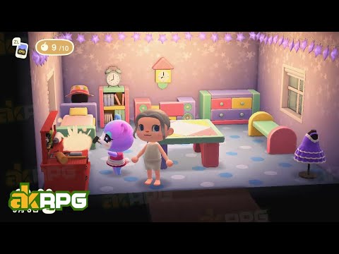 Cutest ACNH Bedroom Design Idea - Colorful Kidcore Island Tour in Animal Crossing 

