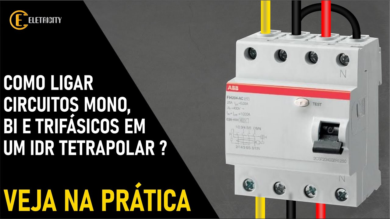 DICA PARA O ELETRICISTA - COMO LIGAR CIRCUITOS MONO, BI E TRI EM UM IDR TETRAPOLAR!