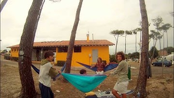 Backflip in a Ticket To The Moon Hammock