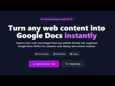 Qurutu — Web Clipper for Google Docs video preview 2