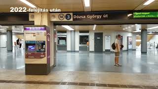 Budapest, M3 Metró Dózsa Gy U., És Göncz Árpád Városközp. Megállói Felújítás Után 2020-Ban