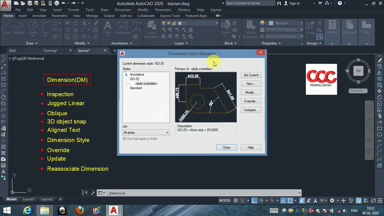DIMENSION PART 3 AUTOCAD 2020 IN HINDI - YouTube