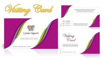 Visiting card design #6 in  corel draw  | with cdtfb