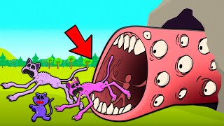 TRAIN EATER VS CATNAP FAMILY! Poppy Playtime Chapter 3 Cartoon Animation