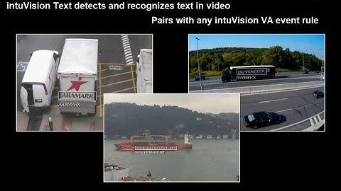 intuVision Text - Video Analytics with Text Recognition
