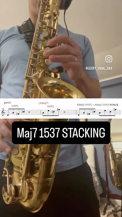 Stacked 1537 Maj 7 Chords 🤘 #jazz #pattern #gv #freechicken #music #practice #sax #natesmith