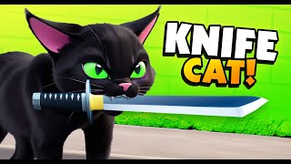 Cat Finds a KNIFE And Chases HUMANS! - Little Kitty Big City screenshot 5