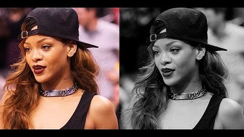 Photoshop Convert Color Photo to Black and White With Channel Mixer