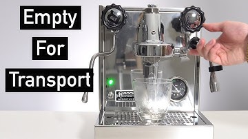 How to Empty HX Espresso Machines for Transport