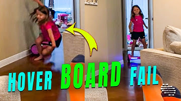 Girl Fell Trying to Ride the Hover Board for the First Time
