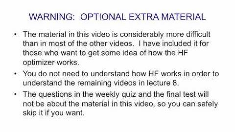 Lecture 8A : A brief overview of "Hessian Free" optimization