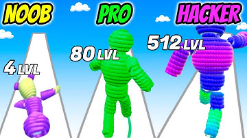 Rope-Man Run - NOOB vs PRO vs HACKER