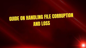 Guide on Handling File Corruption and Loss