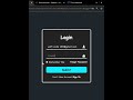 How to create login form using html and css