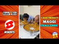 CARRYMINATI MAGGI EATING CHALLENGE😱 कैरीमिनाती मैगी खाने की चुनौती🔥 #shorts #foodie #foodlover