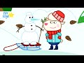 Dolly and Friends.  New snowman . Funny Cartoon for Kids