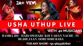 Usha Uthup Rocks with 40 Musicians I Bappi Lahiri Songs I Ramba Ho, Tu Mujhe, Hari Om Hari, Ori Baba