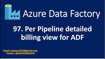 97. Per Pipeline Billing View for Azure Data factory | #Azure #azuredatafactory #datafactory