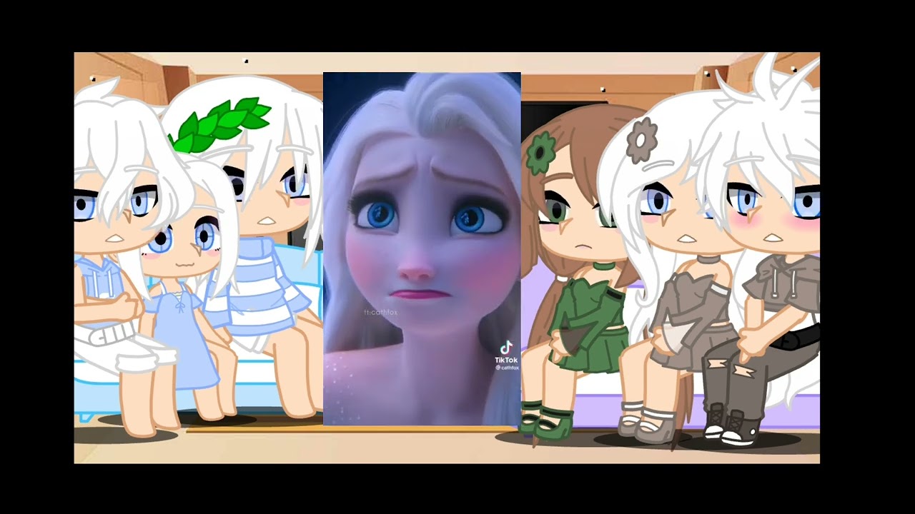 Jelsa kids react to them Past anna Elsa and Jack My Au