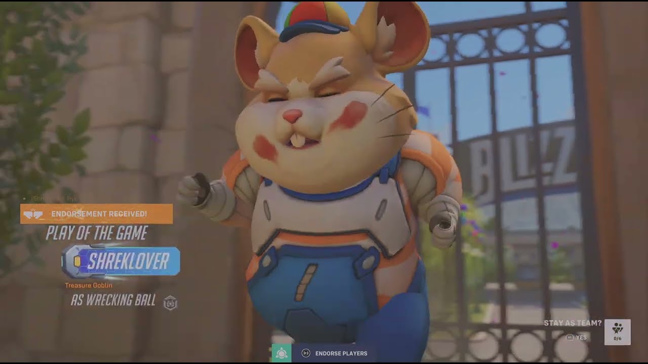 Overwatch 2 Competitive Blizzard World Junkrat w/friends