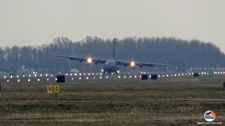 French  Air Force C-130H At Ehlw | Crosswind Landing