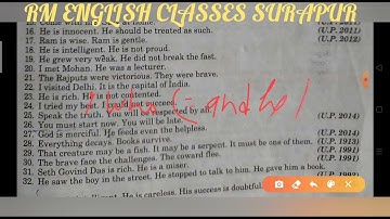 Compound Sentence Exercise 13  from excellent book solved by Ramesh Sir