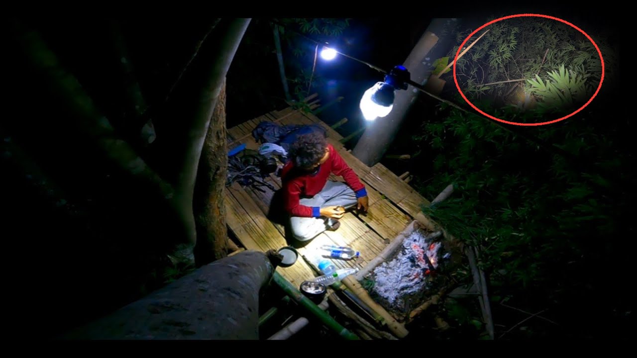 ขึ้นห้างบนต้นโพธิ์ ตอนดึกมาเสียงเดินลองส่องไฟดูเห็นชัดเจน