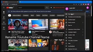 How To change the Name of your YouTube channel in Pc \/ Laptop| rename youtube channel name| Youtube