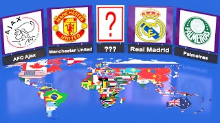 Most League Title Winners From Each Country