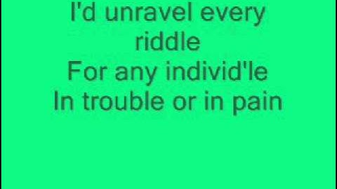 The Wizard Of Oz: If I Only Had A Brain with lyrics