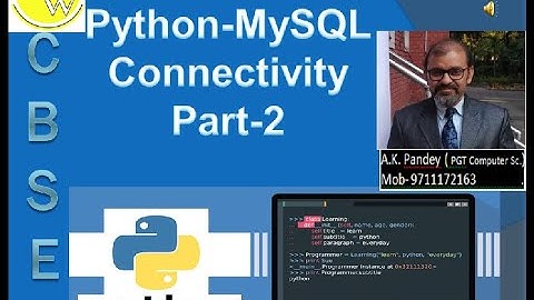 PYTHON-MYSQL Connectivity  part 2 | INFORMATICS PRACTICES | CLASS 12 | COMPUTER SCIENCE | CBSE