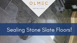 Applying Sealant to Stone Slate Tile Floors