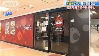 営業短縮や酒の提供中止　都の要請に外食チェーン(20/08/03)