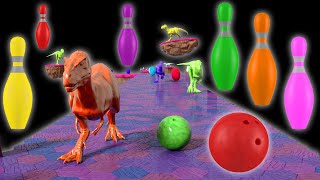 Space Adventure Bowling Ball Fun Learn Colors and Shapes with Kinetic Sand and Dinosaurs! 🦕🎳 screenshot 5