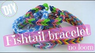 DIY Fishtail Band Bracelets (no loom) / Λάστιχο - Βραχιολάκια με τα Δάχτυλα