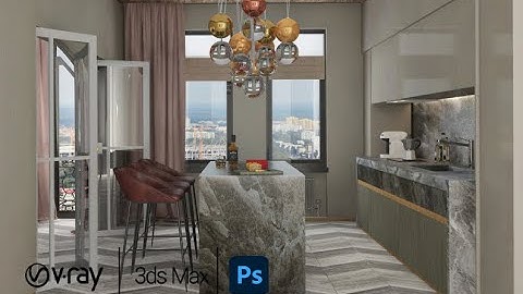 3ds Max tutorial: how to render this simple kitchen using 3ds max and Vray Next 4.20