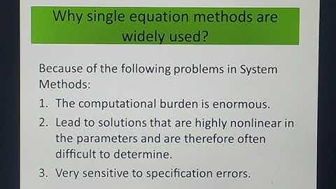 Estimation of Simultaneous Equation Model - Recursive Models and OLS