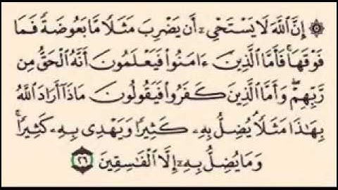 سورة البقره آيه 25  - 26