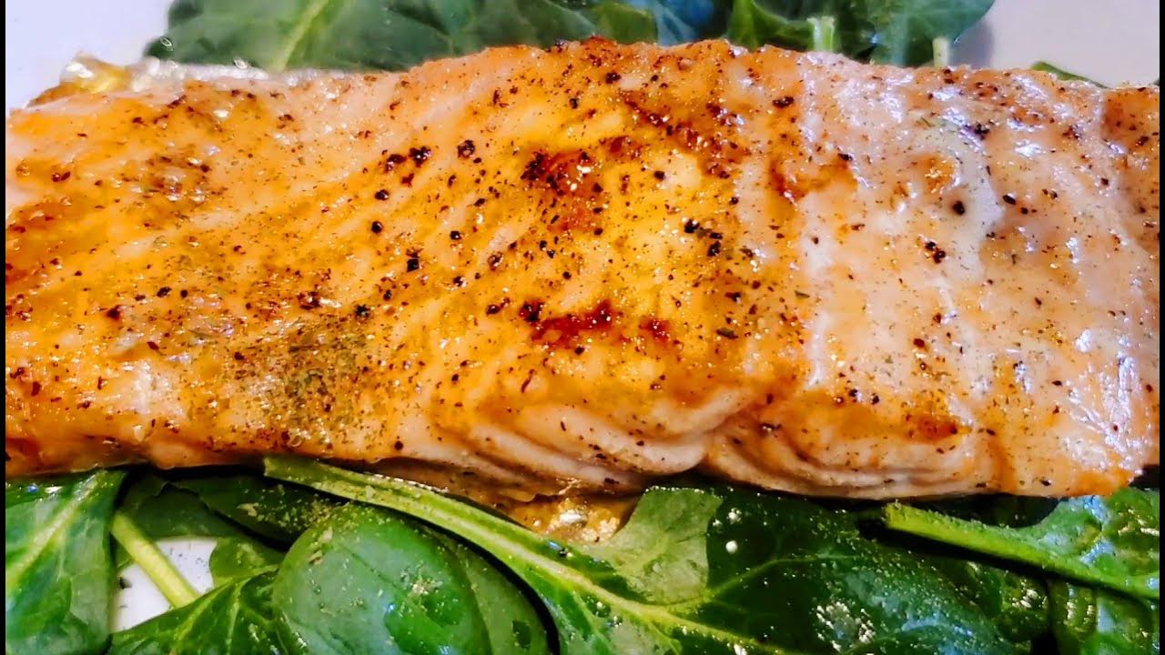 BAKED HONEY GARLIC BUTTER SALMON IN AIRFRYER TIPS AND TIMING TO MAKE