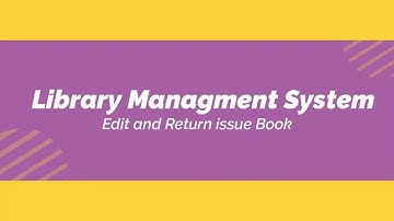 #22 Library management System in PHP OOPs  || Edit and Return Issue Book || PHP OOPS with ajax
