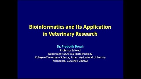Bioinformatics and Its Application in Veterinary Research