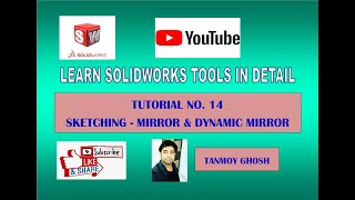 Solidworks Tutorial || Sketching - Mirror Entities & Dynamic Mirror Command || How to Mirror in SW||