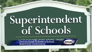 Parents speak at Bedford School Board meeting in wake of superintendent's resignation