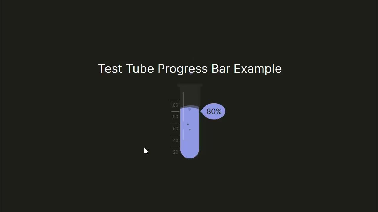 CSS Only Animated Test Tube Progress Bar - YouTube