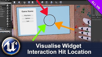 How To Visualise Widget Interaction Hit Location In VR | VR Widgets in UE4 Part 2